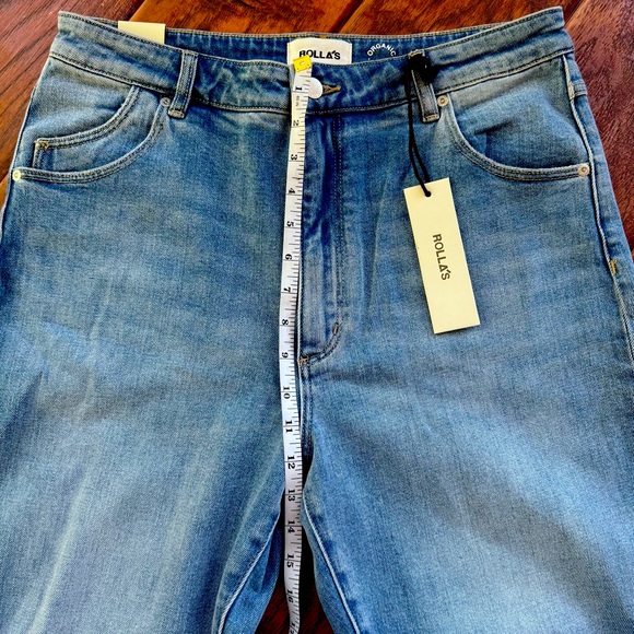 Rolla’s original High Rise Straight Jeans in Distressed Vintage Blue Size 33 NWT - Picture 6 of 9